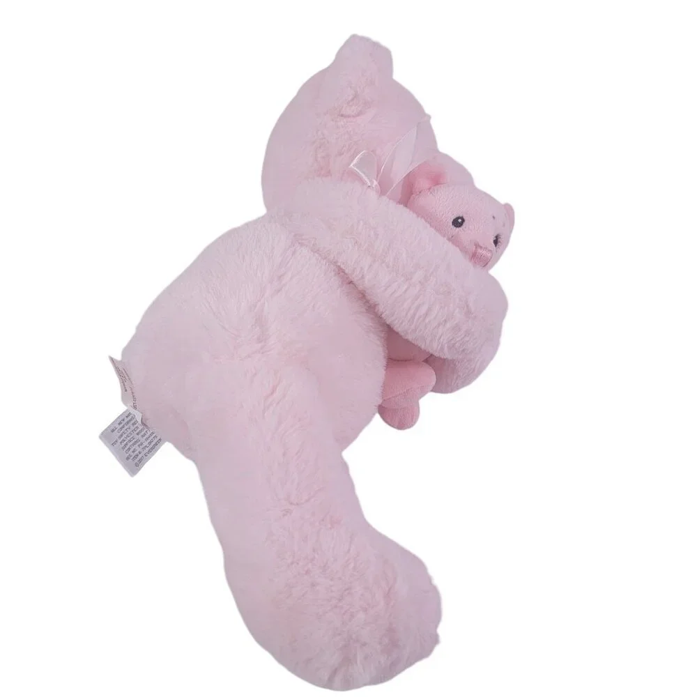 Evergreen B. Boutique Pink Momma Bear and Baby Bear Stuffed Animal Set